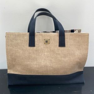 City DKNY Burlap Canvas Bag